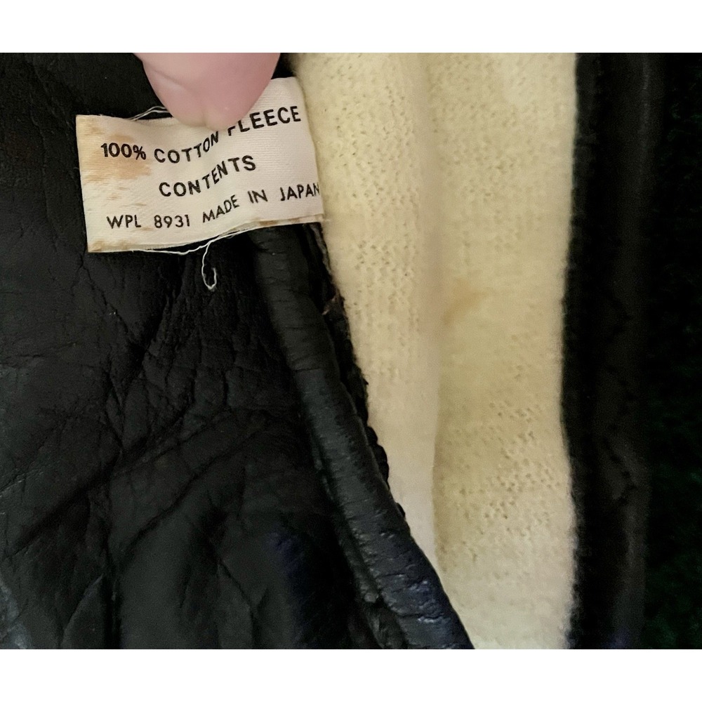 Aris Softan Leather Ski Gloves Mens Small Brown Cotton Fleece Lined Vintage - Picture 7 of 15